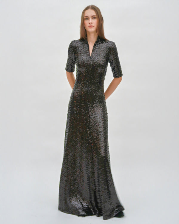 rosetta getty ZIP UP TURTLENECK GOWN