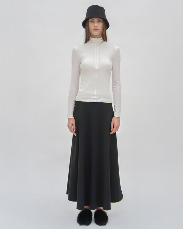 Rosetta Getty ZIP UP TURTLENECK TOP