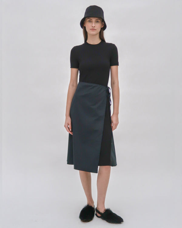 rosetta getty SHORT SLEEVE APRON COMBO T-SHIRT DRESS