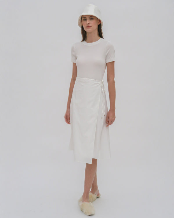 rosetta getty SHORT SLEEVE APRON COMBO T-SHIRT DRESS