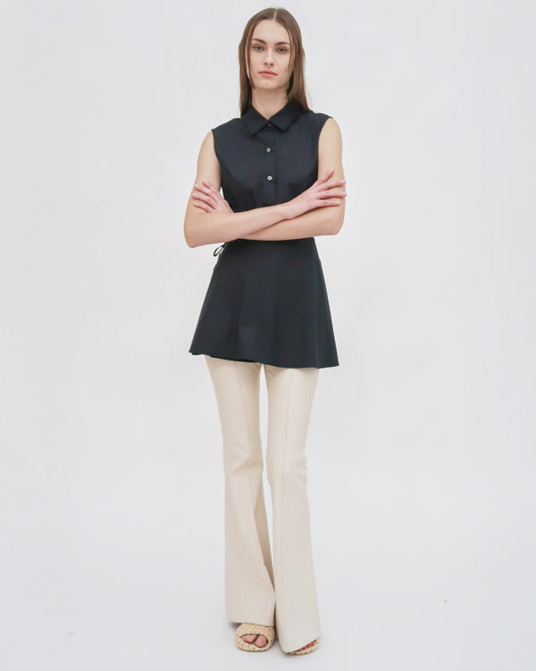 rosetta getty SLEEVELESS ASYMMETRIC APRON SHIRT - STRETCH COTTON