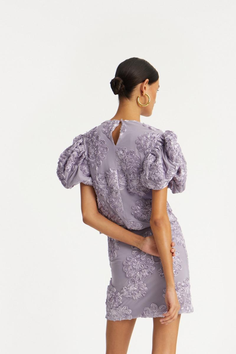 Rotate Birger Christensen 3d Mesh Sleeveless Top Purple