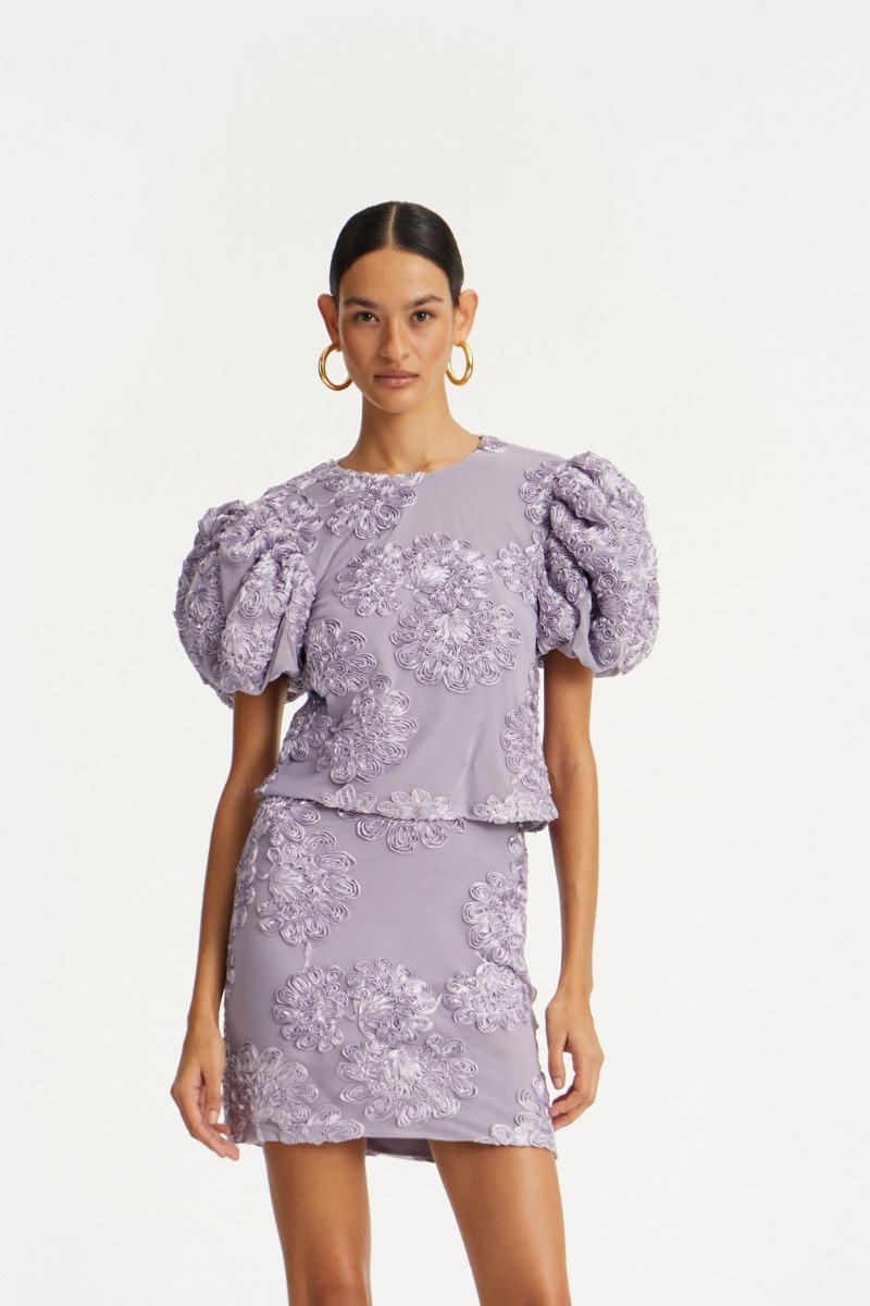 rotate birger christensen 3d Mesh Sleeveless Top Purple