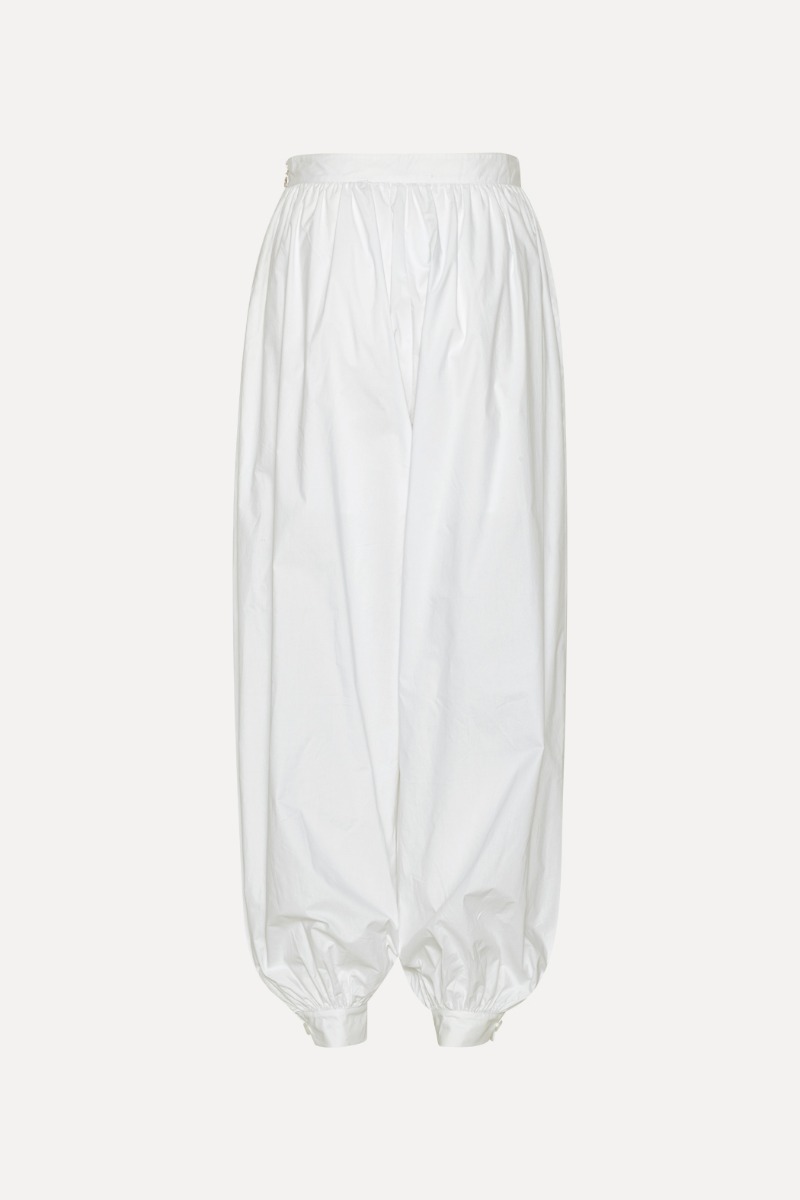 Rotate Birger Christensen Balloon Pleated Pants Bright White