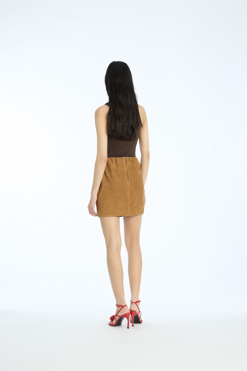 Rotate Birger Christensen Basic Tank Top Dark Brown