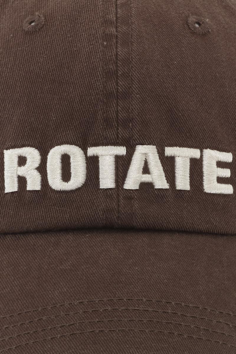 Rotate Birger Christensen Canvas Logo Cap Dark Brown