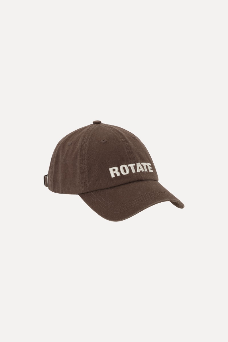 rotate birger christensen Canvas Logo Cap Dark Brown