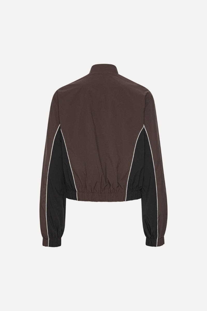 Rotate Birger Christensen Crispy Woven Jacket Dark Brown