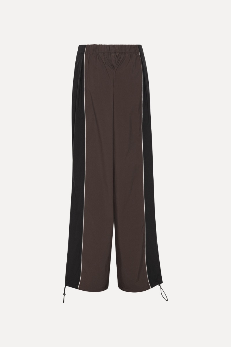 Rotate Birger Christensen Crispy Woven Pants Dark Brown