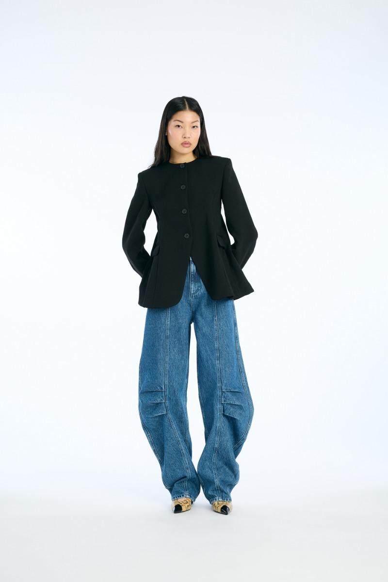 rotate birger christensen Denim Cargo Pants Medium Blue