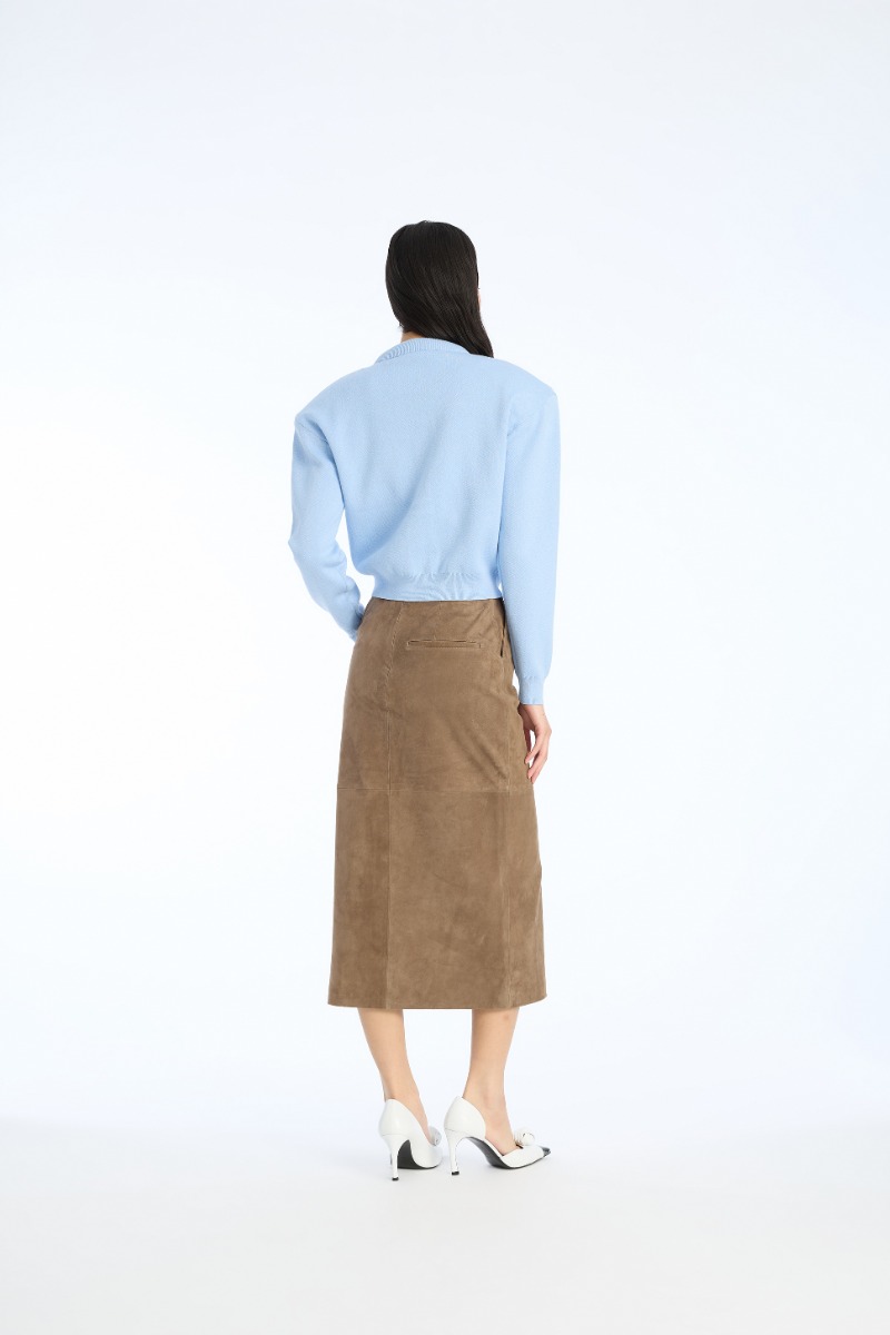 Rotate Birger Christensen Firm Knit Cardigan Light Blue