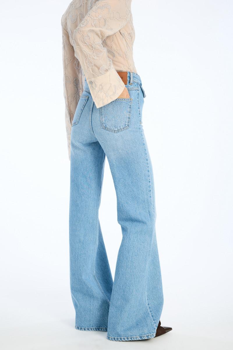 Rotate Birger Christensen Flared Highwaisted Jeans Blue