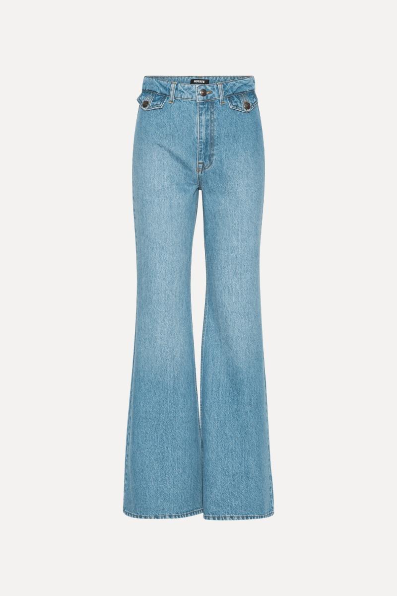 Rotate Birger Christensen Flared Highwaisted Jeans Blue