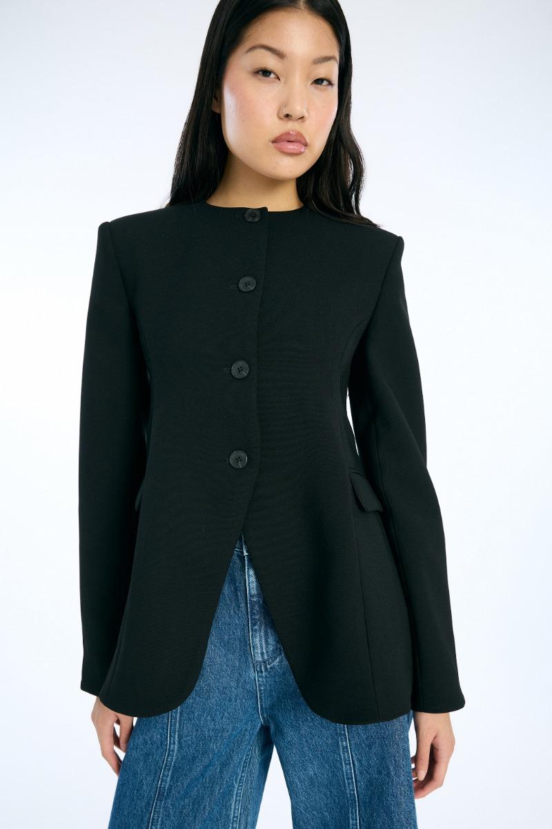 Rotate Birger Christensen Flared Tailored Jacket Black