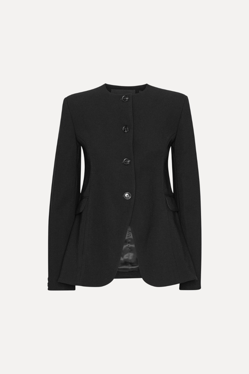 Rotate Birger Christensen Flared Tailored Jacket Black