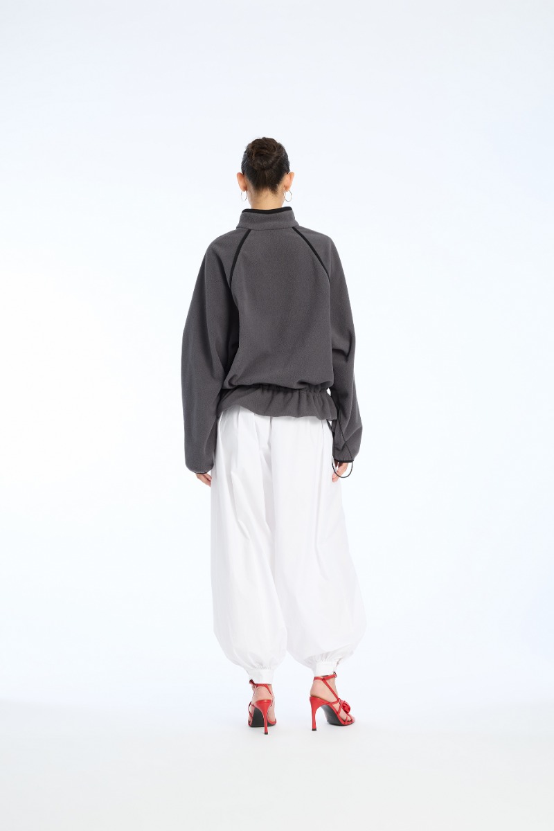 Rotate Birger Christensen Fleece Half Zip Jacket Dark Grey