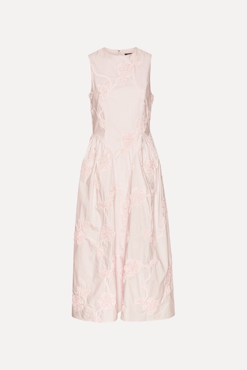 Rotate Birger Christensen Flower Midi Dress Light Pink