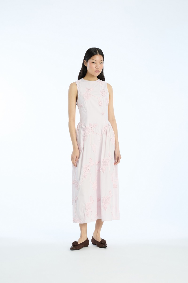 rotate birger christensen Flower Midi Dress Light Pink