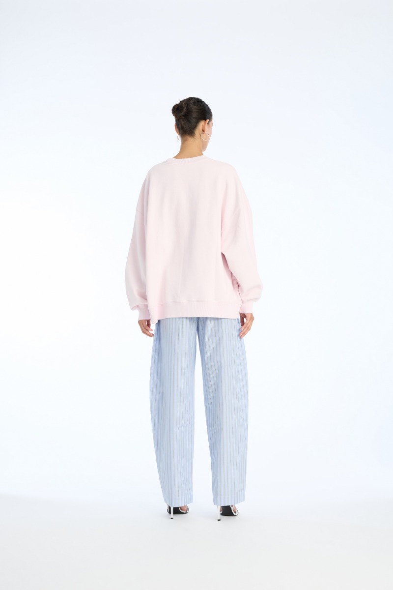 Rotate Birger Christensen Heavy Crewneck Sweat Light Pink