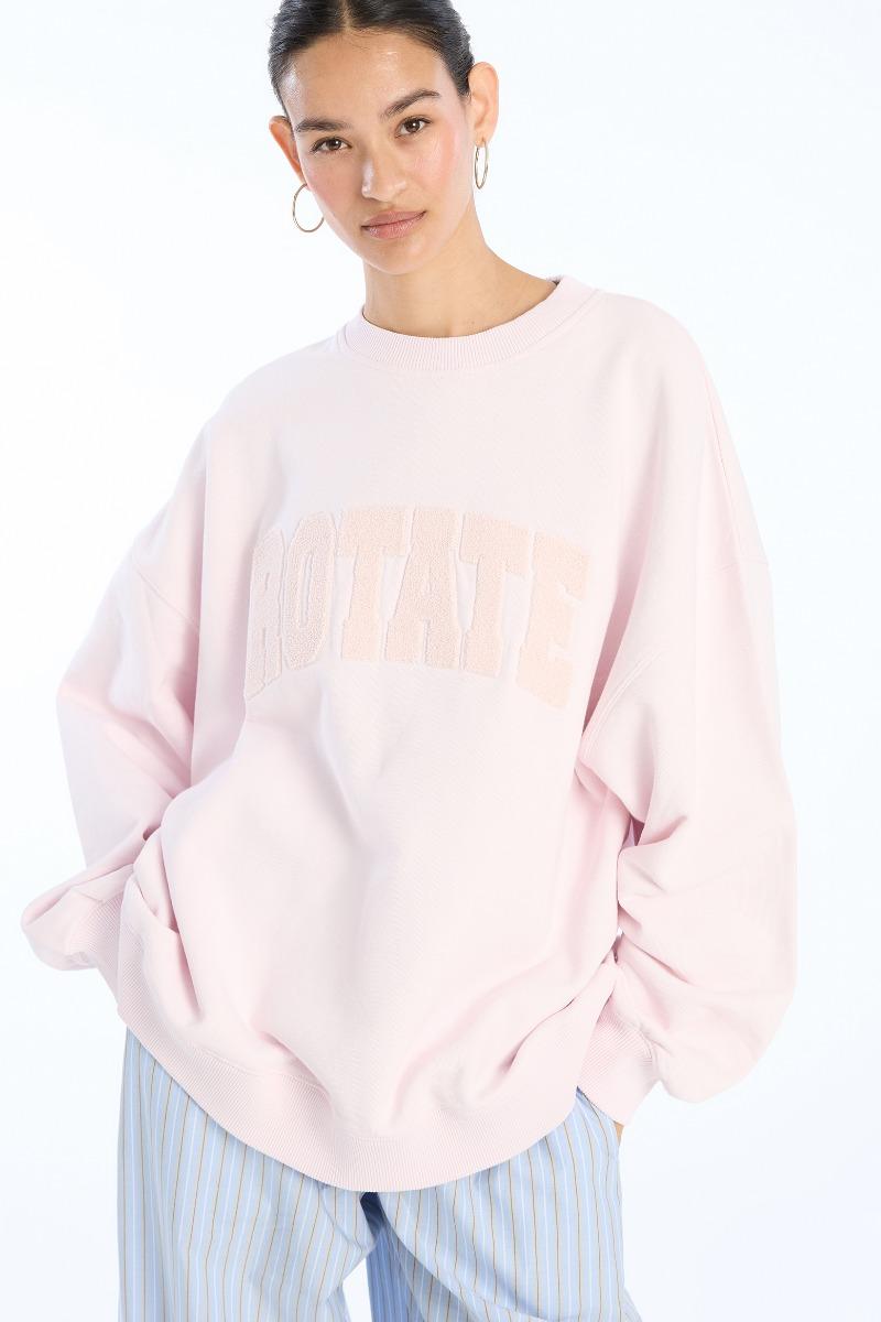 Rotate Birger Christensen Heavy Crewneck Sweat Light Pink