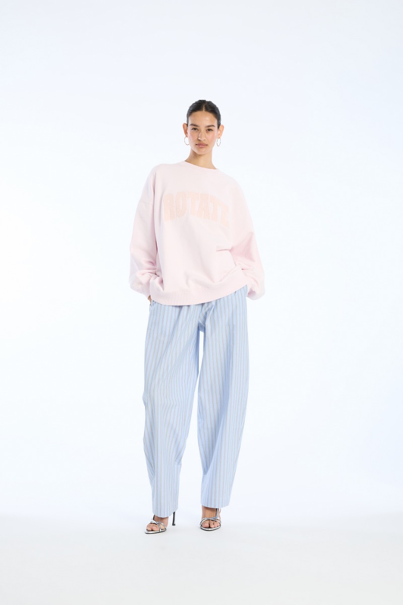 rotate birger christensen Heavy Crewneck Sweat Light Pink