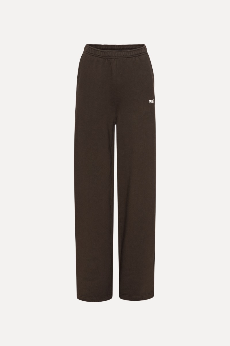 Rotate Birger Christensen Heavy Straight Sweatpants Dark Brown
