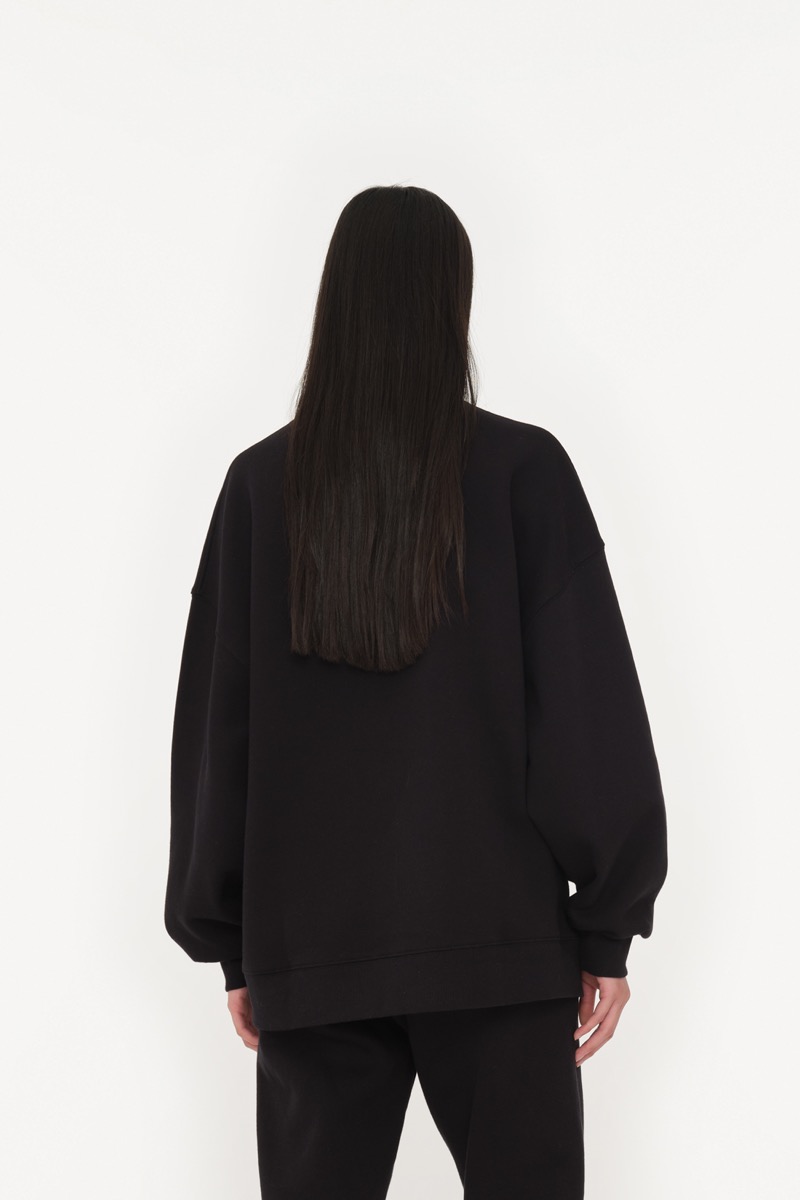Rotate Birger Christensen Heavy Sweat Crewneck Black