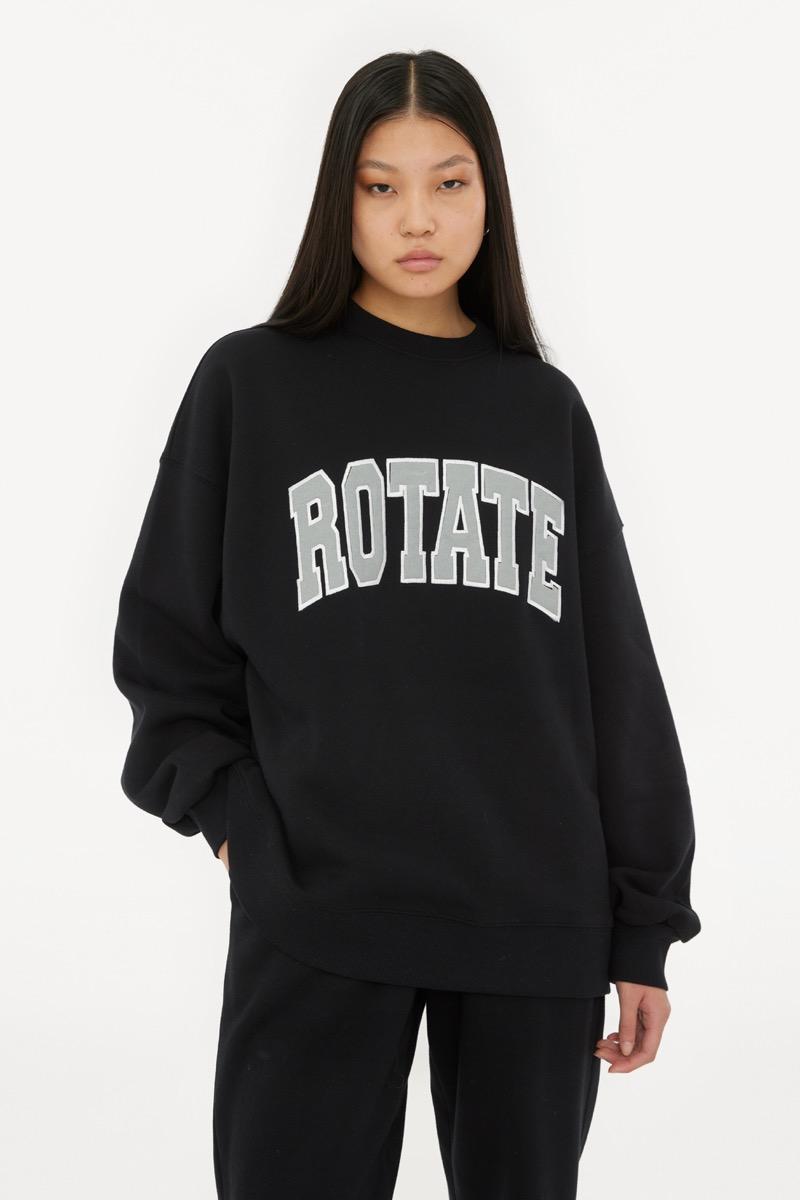 Rotate Birger Christensen Heavy Sweat Crewneck Black