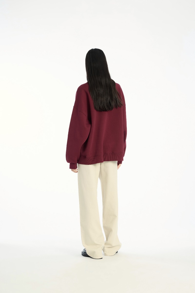 Rotate Birger Christensen Heavy Sweat Crewneck Bordeaux