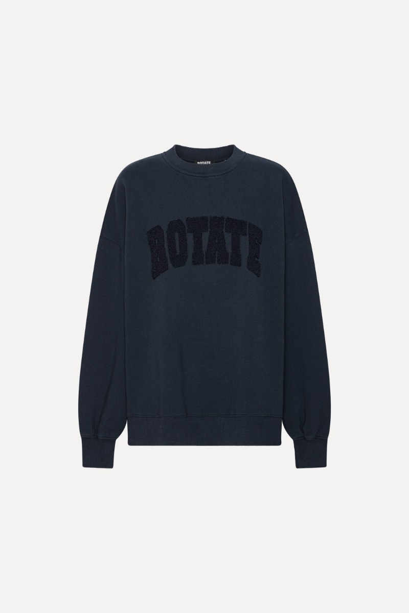 rotate birger christensen Heavy Sweat Crewneck Dark Blue