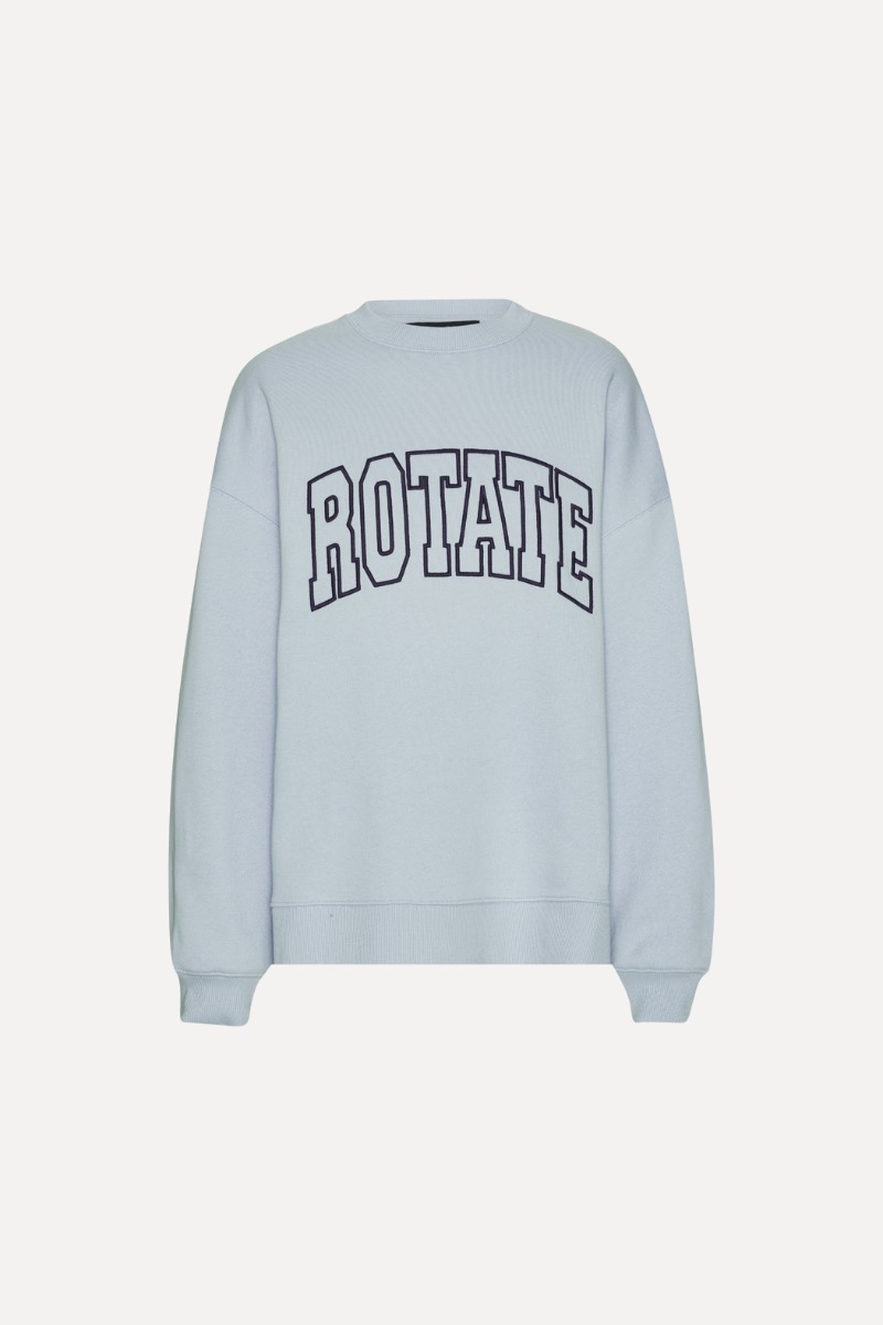 Rotate Birger Christensen Heavy Sweat Crewneck Light Blue