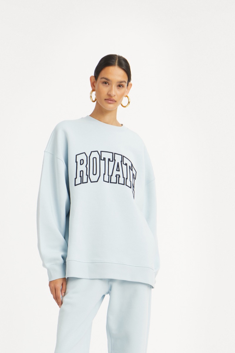 rotate birger christensen Heavy Sweat Crewneck Light Blue