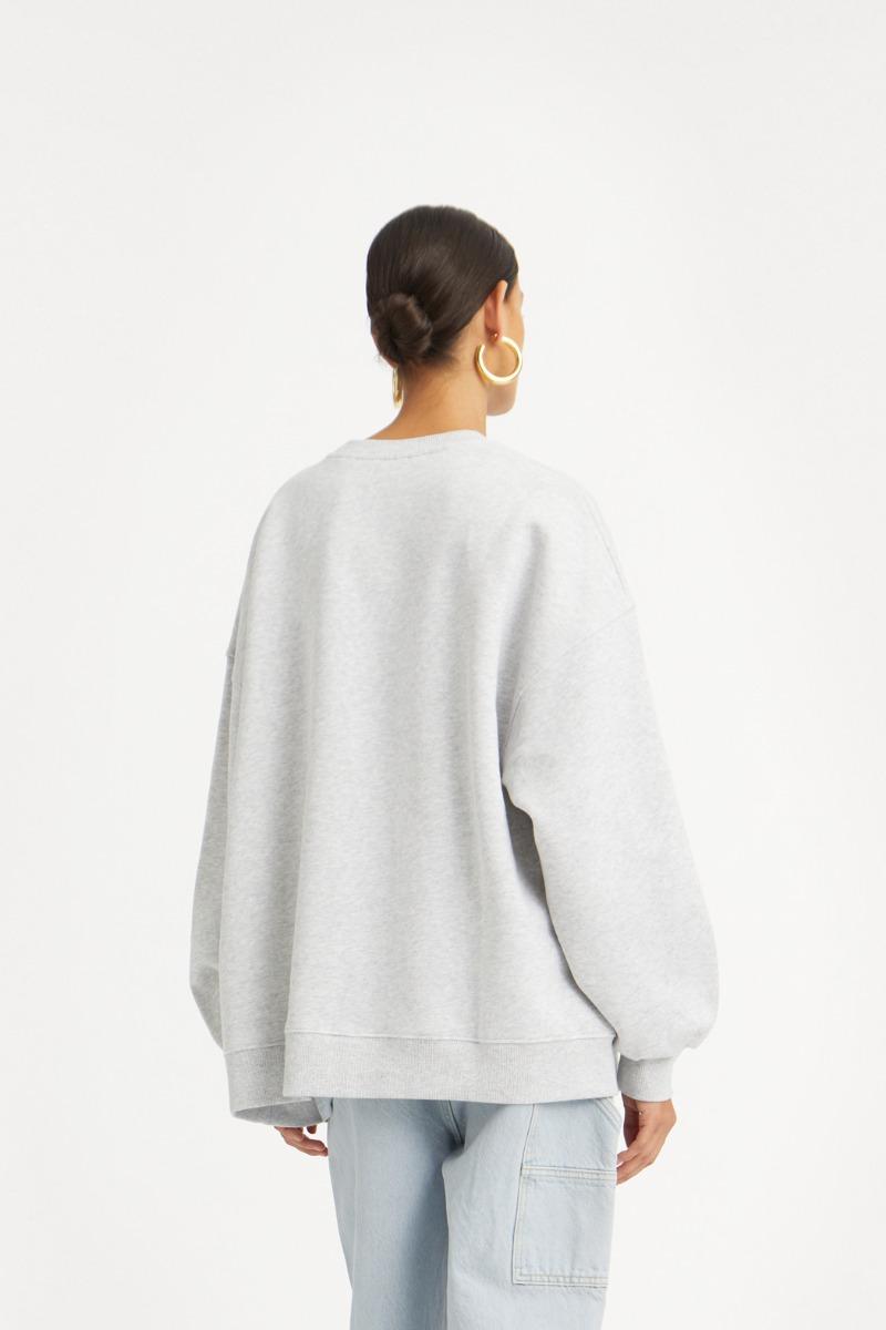 Rotate Birger Christensen Heavy Sweat Crewneck Light Grey