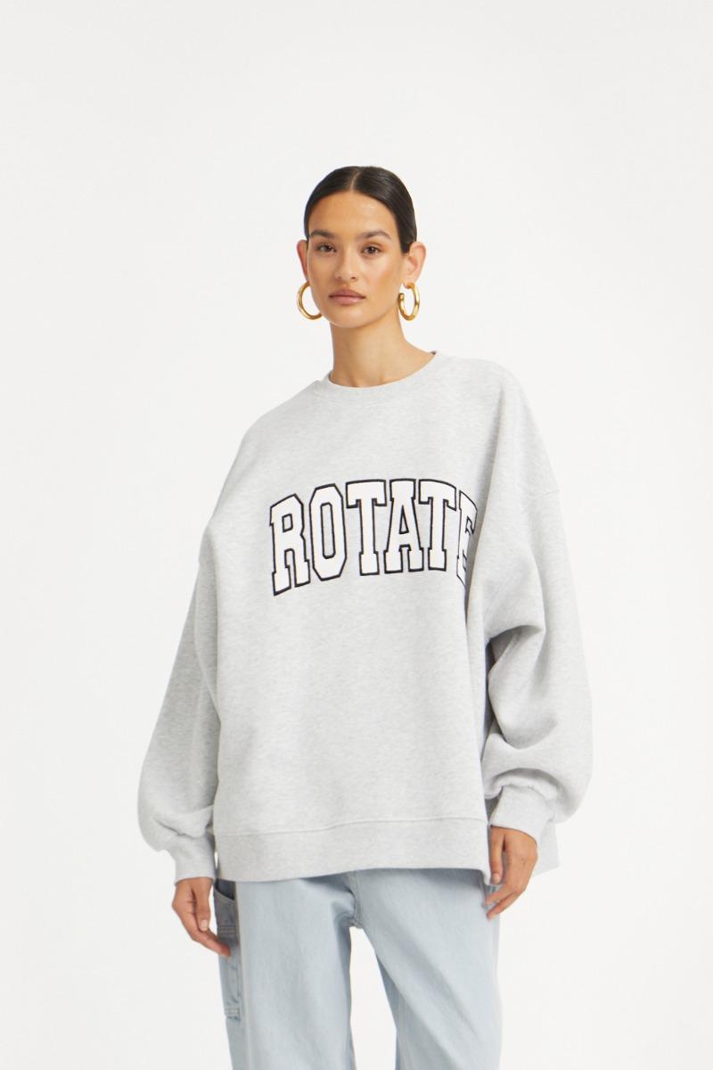 rotate birger christensen Heavy Sweat Crewneck Light Grey