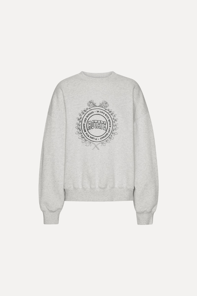 Rotate Birger Christensen Heavy Sweat Crewneck White Melange