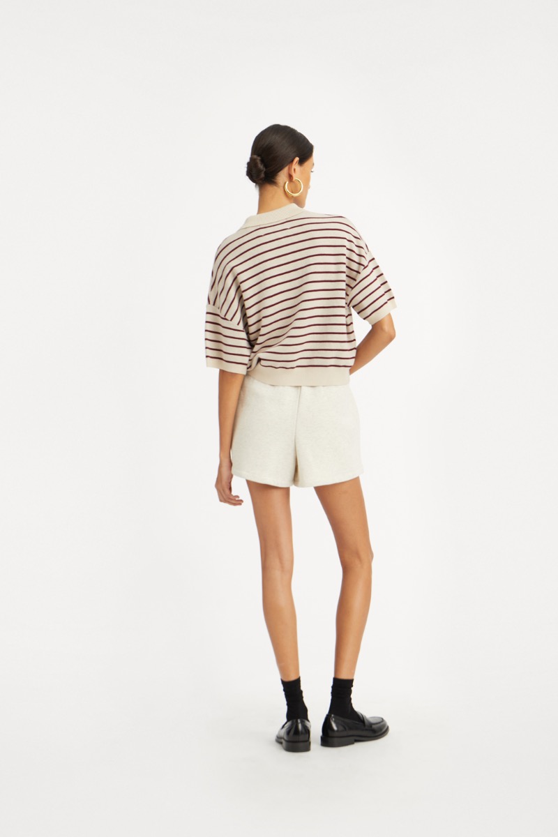 Rotate Birger Christensen Heavy Sweat Shorts White Melange