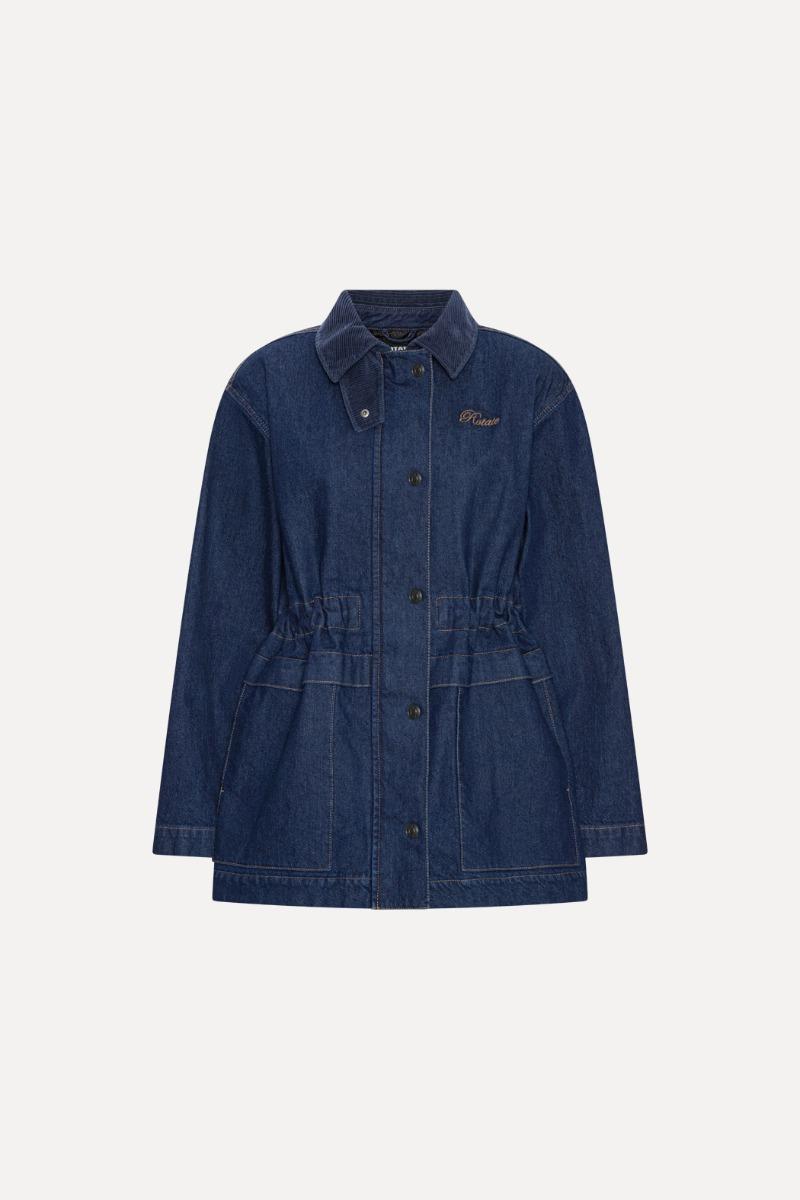 rotate birger christensen Heavy Woven Jacket Dark Blue