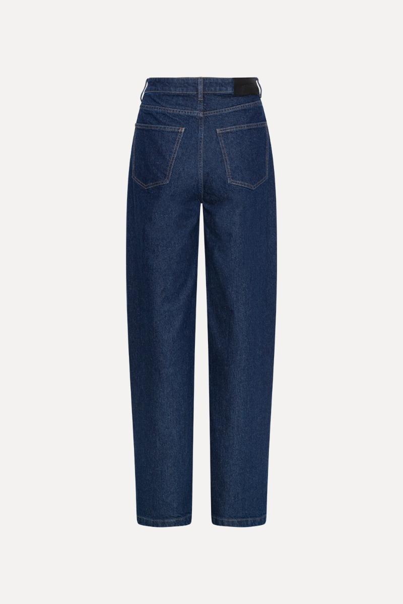 Rotate Birger Christensen Heavy Woven Wide Pants Dark Blue