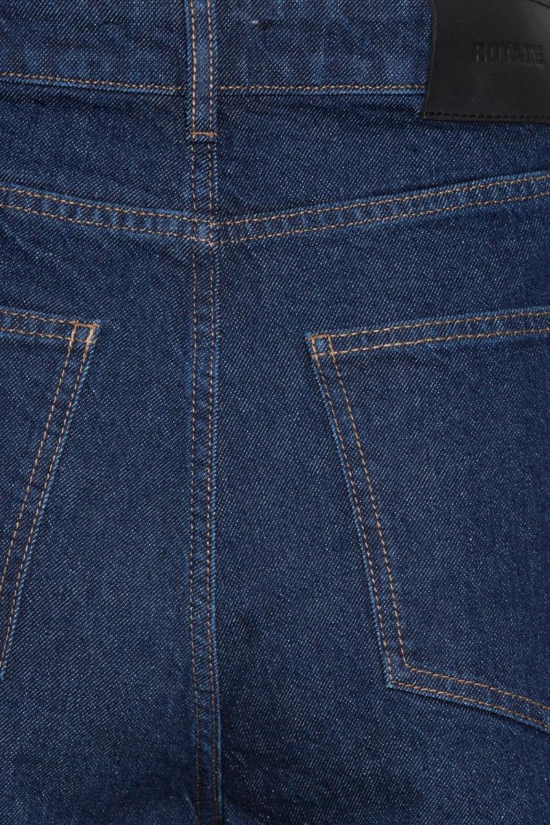 Rotate Birger Christensen Heavy Woven Wide Pants Dark Blue