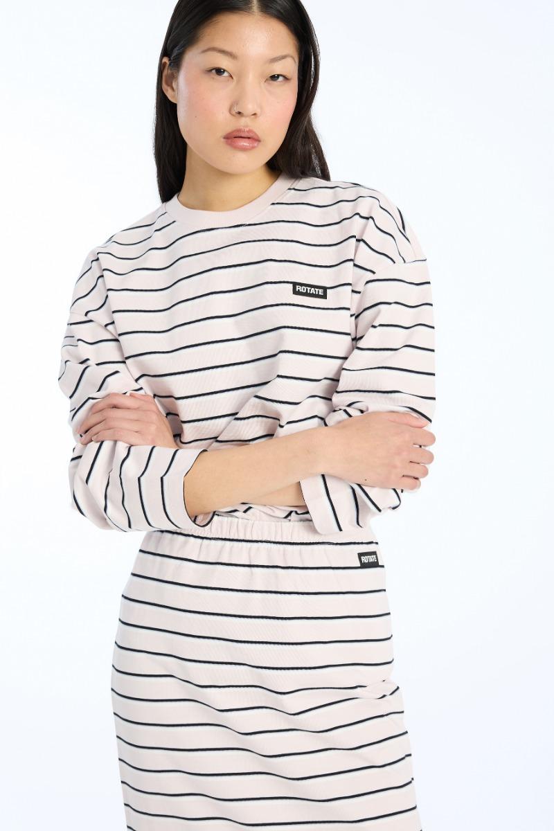 Rotate Birger Christensen Jersey Ls T-shirt Light Pink