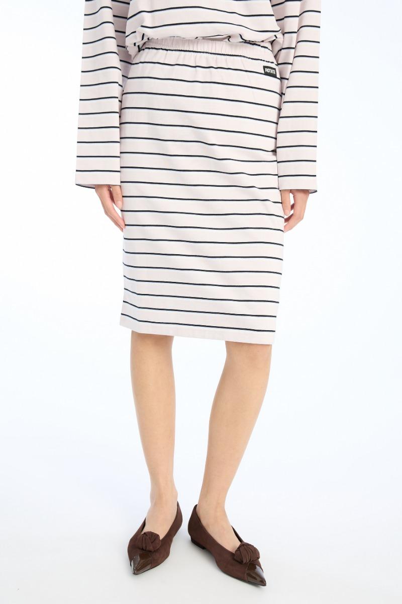 Rotate Birger Christensen Jersey Midi Skirt Light Pink