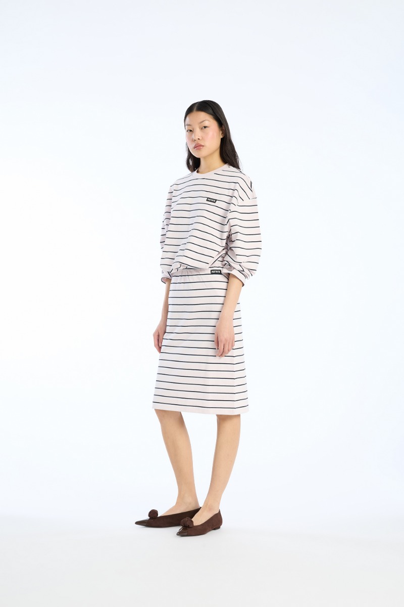 rotate birger christensen Jersey Midi Skirt Light Pink