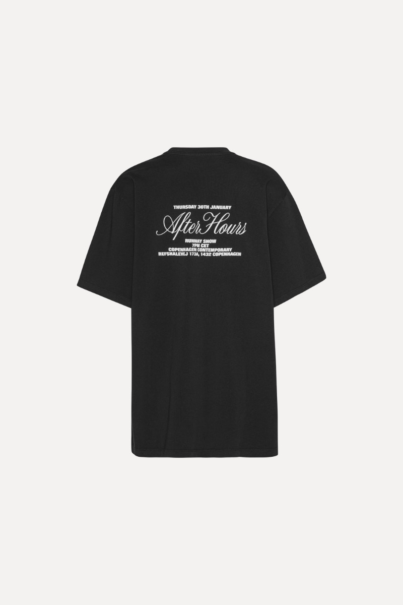 Rotate Birger Christensen Jersey Oversized T-shirt Black