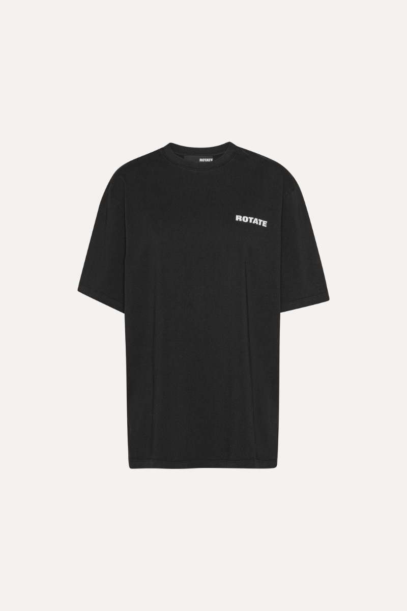 rotate birger christensen Jersey Oversized T-shirt Black