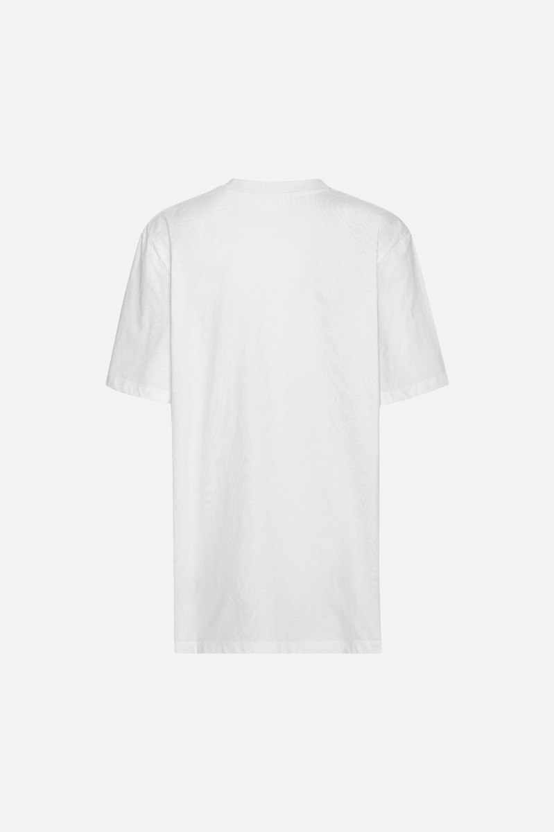 Rotate Birger Christensen JERSEY OVERSIZED T-SHIRT BRIGHT WHITE