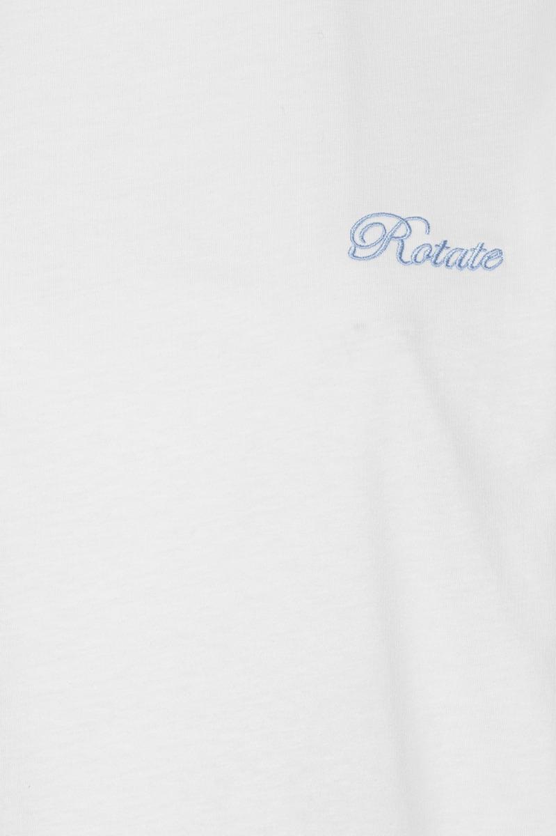 Rotate Birger Christensen JERSEY OVERSIZED T-SHIRT BRIGHT WHITE