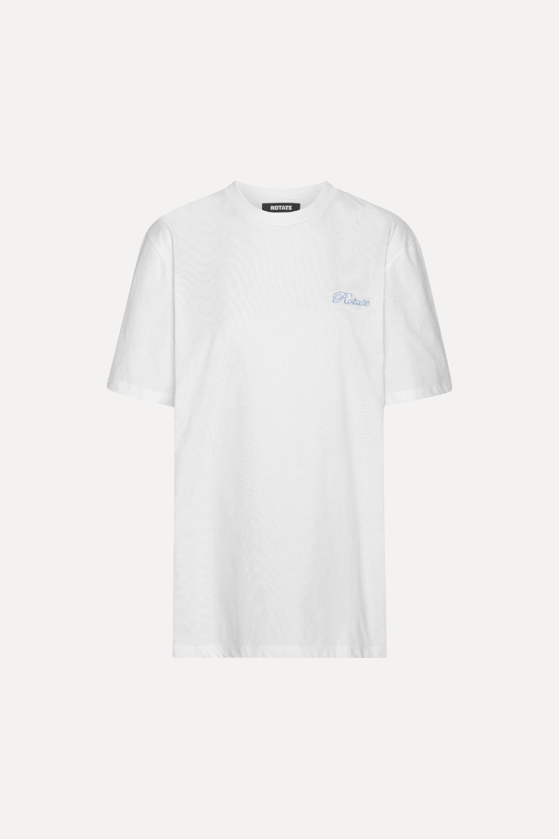 rotate birger christensen JERSEY OVERSIZED T-SHIRT BRIGHT WHITE