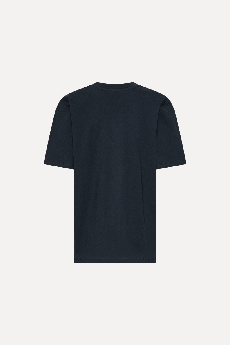 Rotate Birger Christensen Jersey Oversized T-shirt Dark Blue