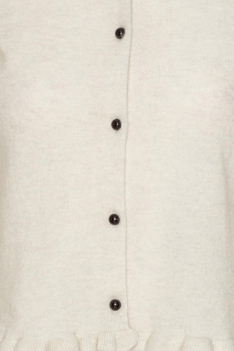 Rotate Birger Christensen Knitted Polo Cardigan Light Grey