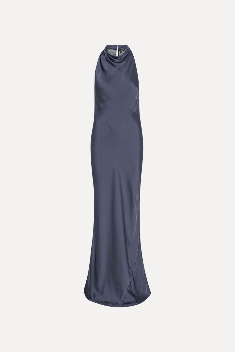 Rotate Birger Christensen Lace Maxi Dress Dark Blue